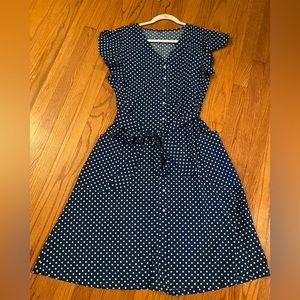 Teal Polkadot dress, XL, 12